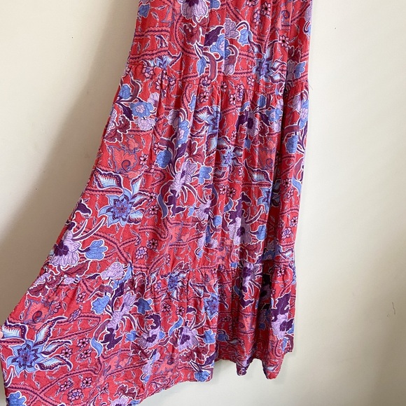 Knox Rose Pink and Purple Ruched Maxi Sundress - Picture 3 of 8